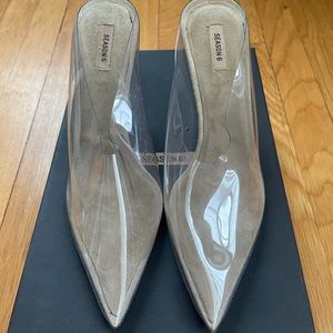 Clear PVC Yeezy Season 6 Mules
